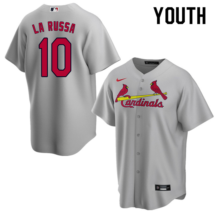Nike Youth #10 Tony La Russa St.Louis Cardinals Baseball Jerseys Sale-Gray
